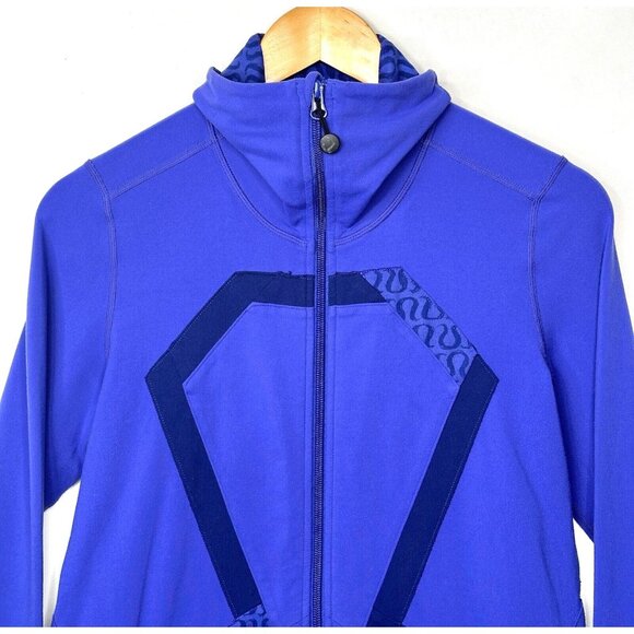 Lululemon Women Origami Stride Luon Full-Zip Athletic Yoga Jacket Purple Size 6 - Picture 3 of 10